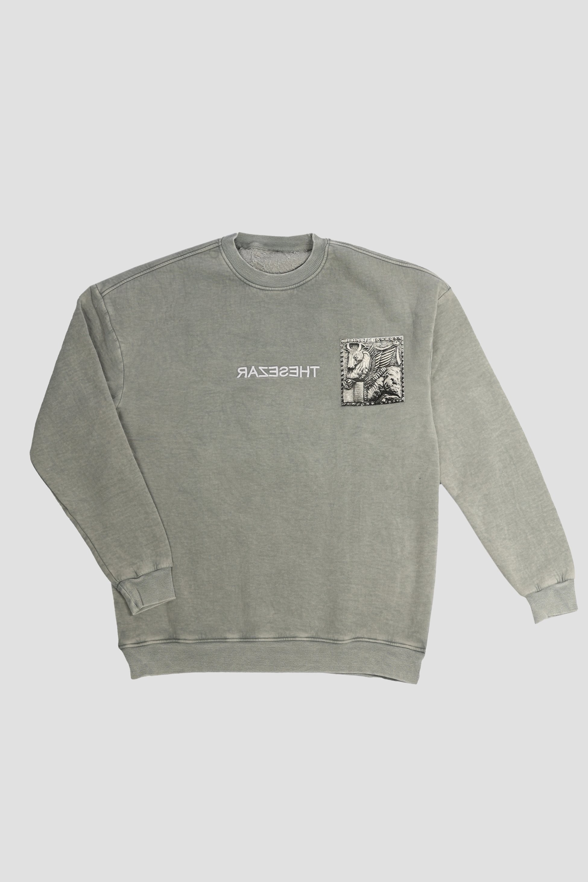 Bronx Yıkamalı Şardonlu Sweatshirt Gri