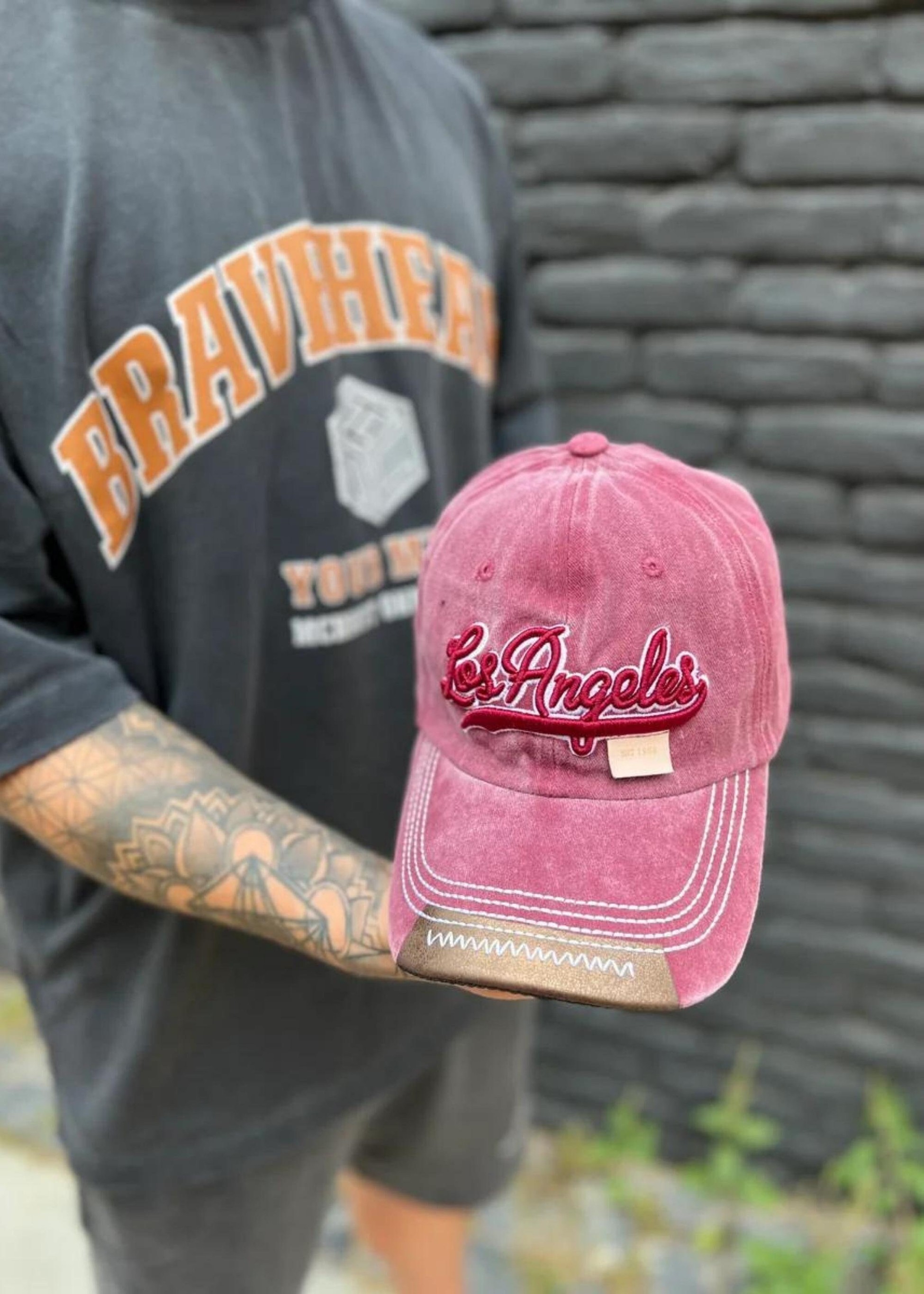 Los Angeles Basic Pink Hat,Timeless Baseball Cap with Embroidery Legacy,Unisex Cotton Baseball Cap for Men and Women,Women&#39;s pink Letter Hat