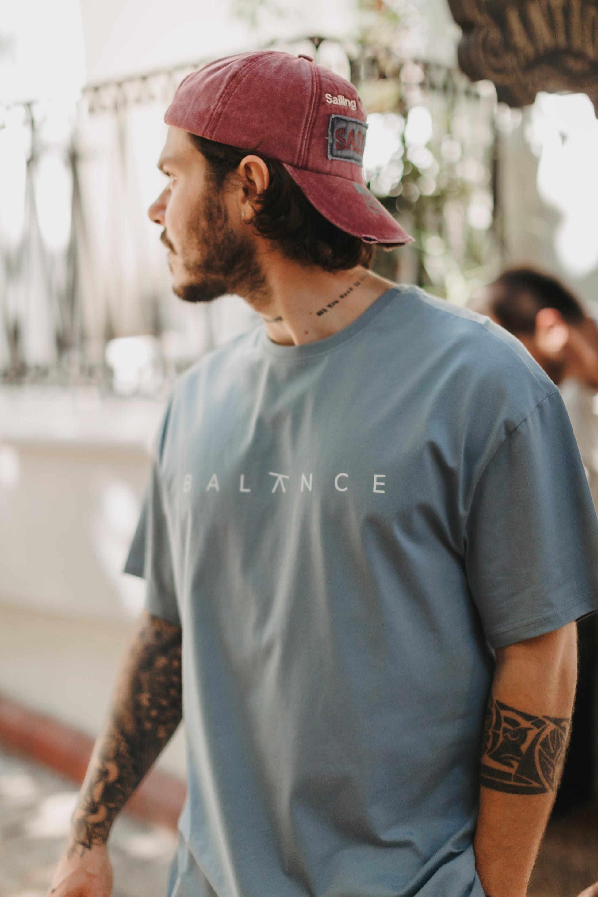 Balance Antrasit Mavi Oversize T-Shirt