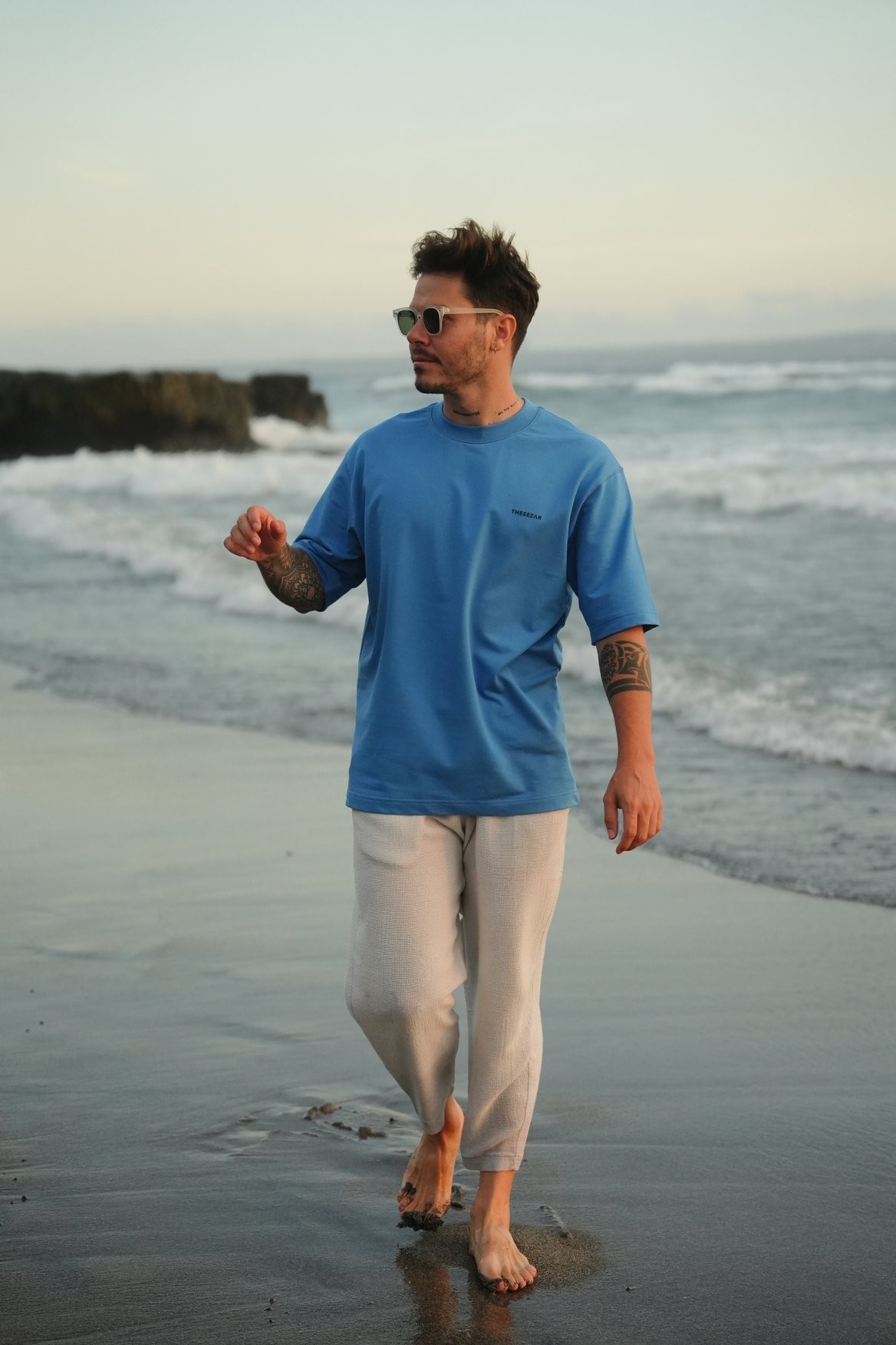 Filipin Mavi Oversize Tshirt