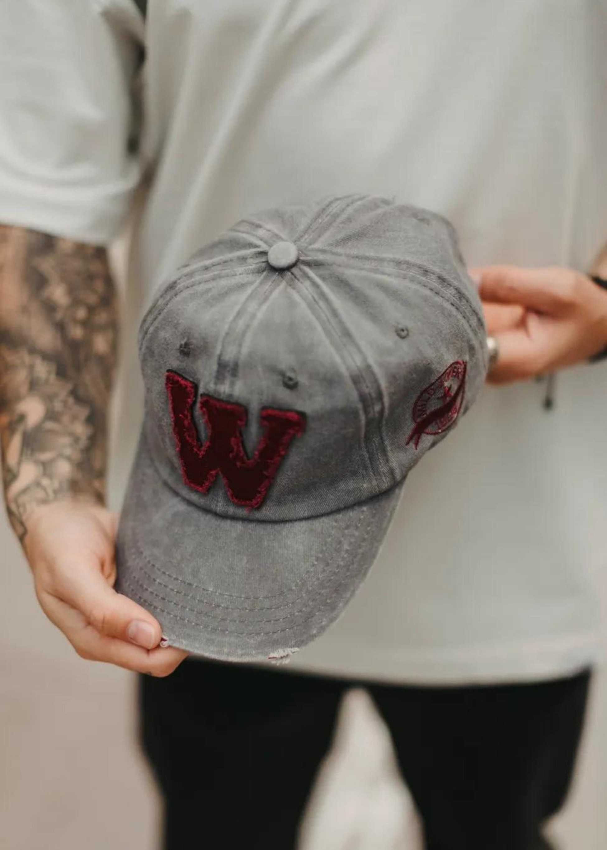 Washed Washington Gray hat,Unisex cotton baseball cap,Letter Baseball Caps for men,Stylish Light Gray Baseball Hat with Embroidered Logo