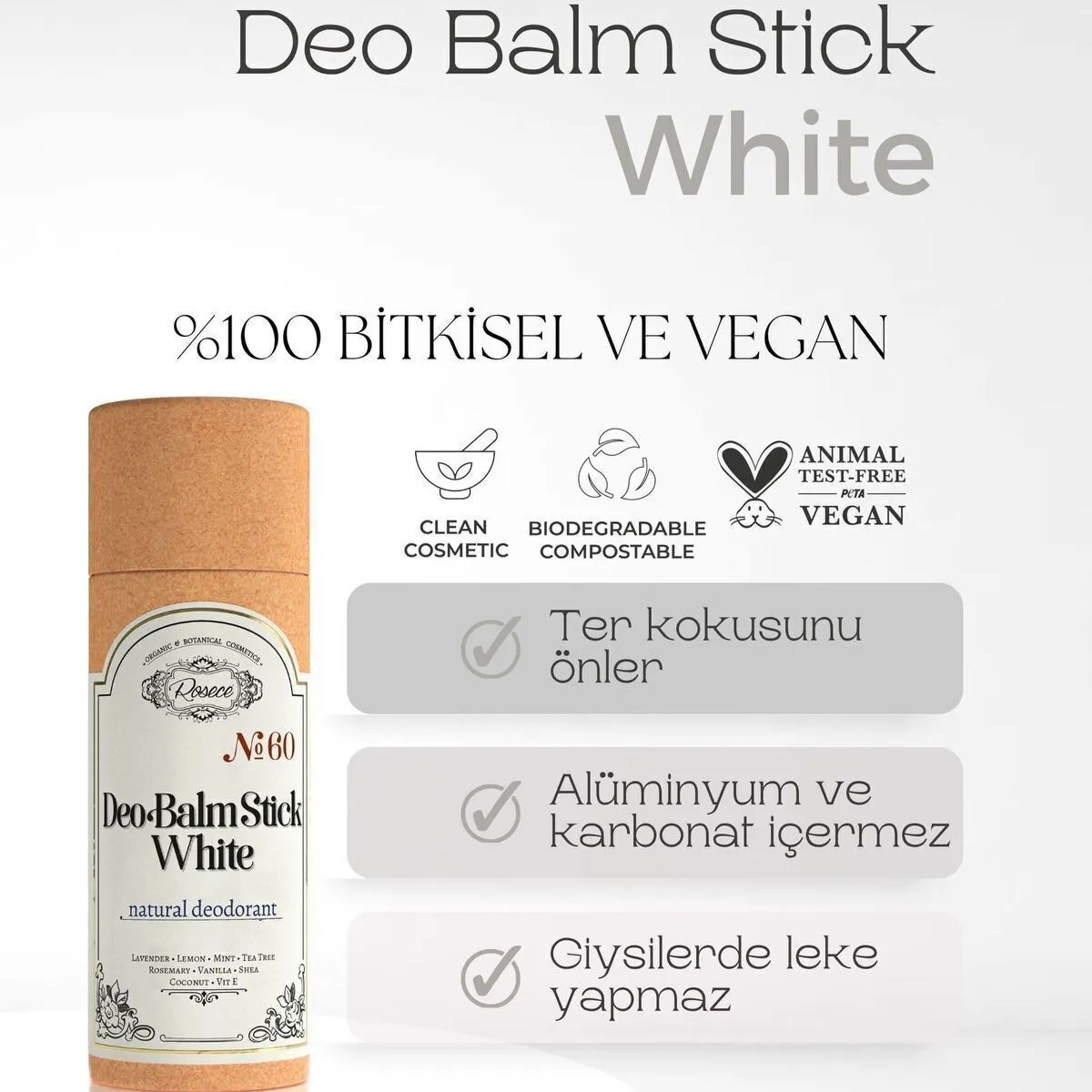 Doğal Deodorant - Deo Balm Stick White