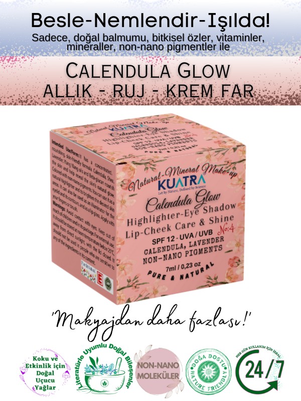 Calendula Glow - Hepsi Bir Arada Balm (Ruj - Allık - Göz Farı - Highlighter) 7ml