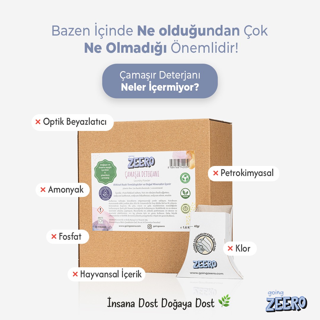 Doğal Konsantre Çamaşır Deterjanı - Bitkisel & Mineral Kaynaklı - 40 Yıkama