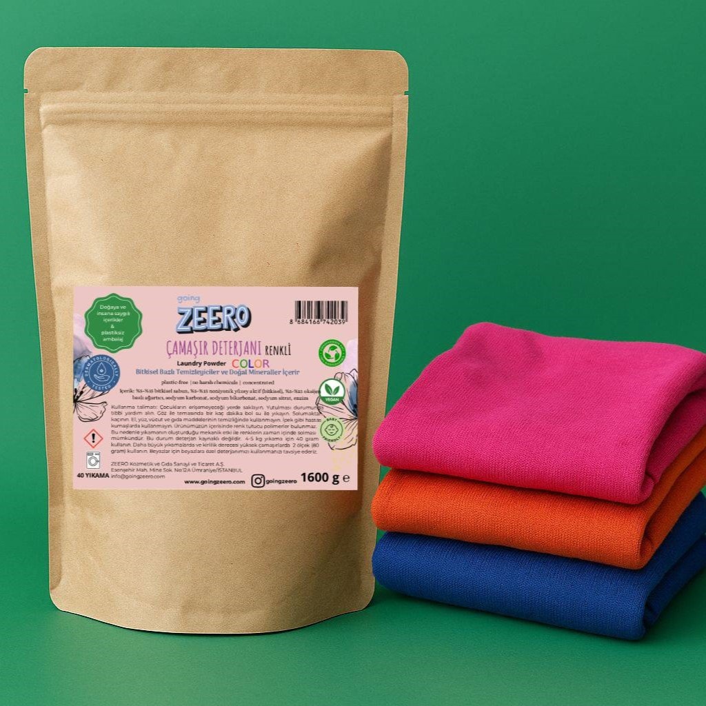 Renkli Çamaşırlar İçin Doğal Konsantre Çamaşır Deterjanı - Bitkisel & Mineral Kaynaklı - 40 Yıkama