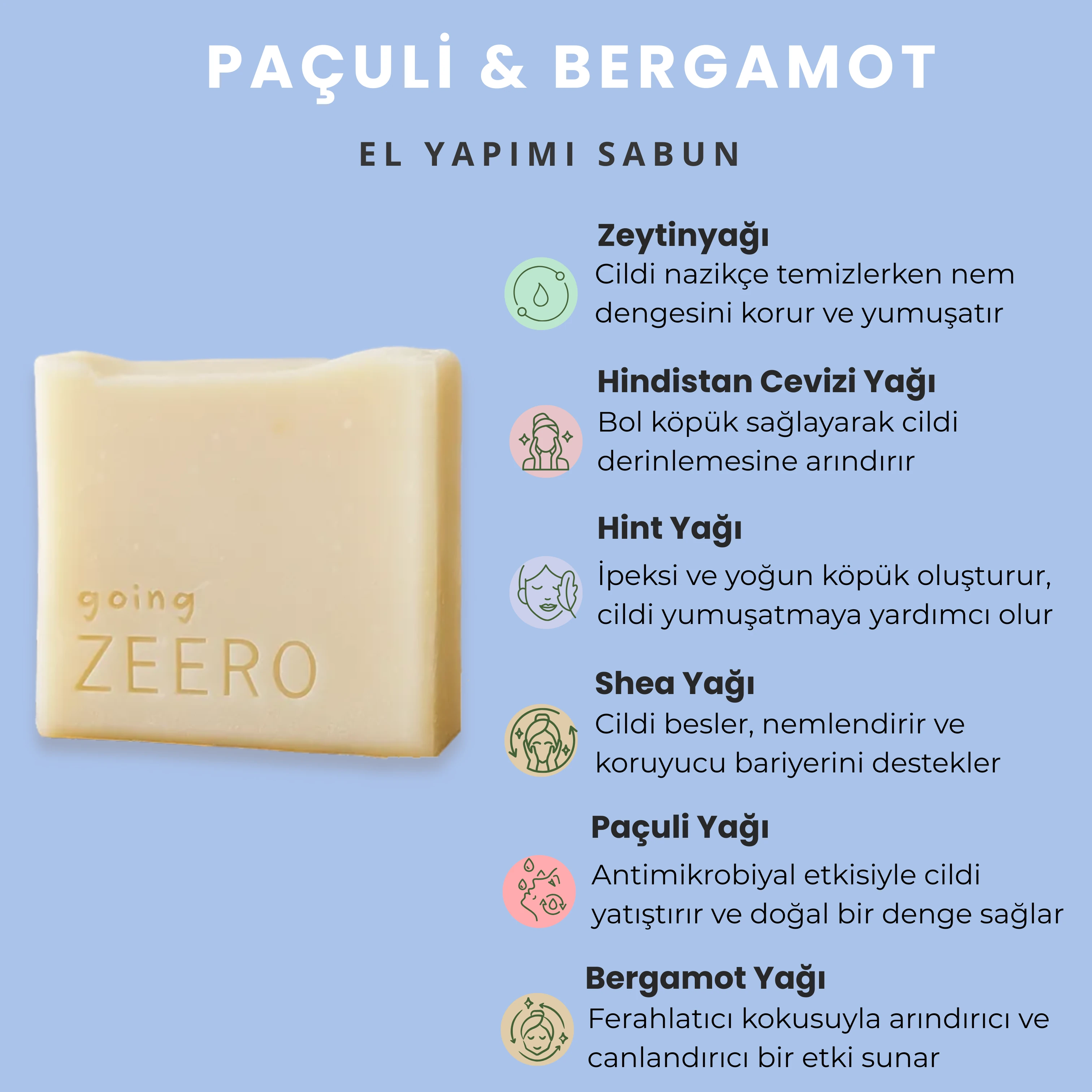 Paçuli & Bergamot El Yapımı Sabun 110 gr