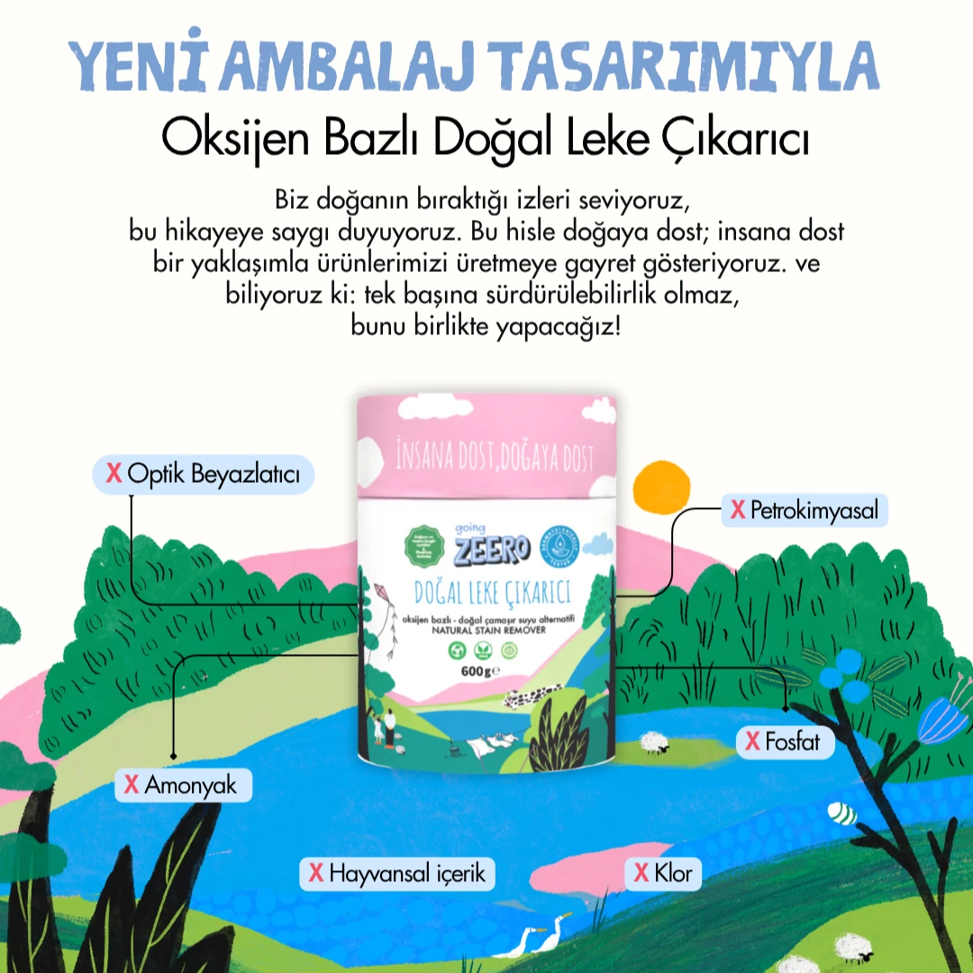 Oksijen Bazlı Doğal Leke Çıkarıcı - Yeni Ambalaj