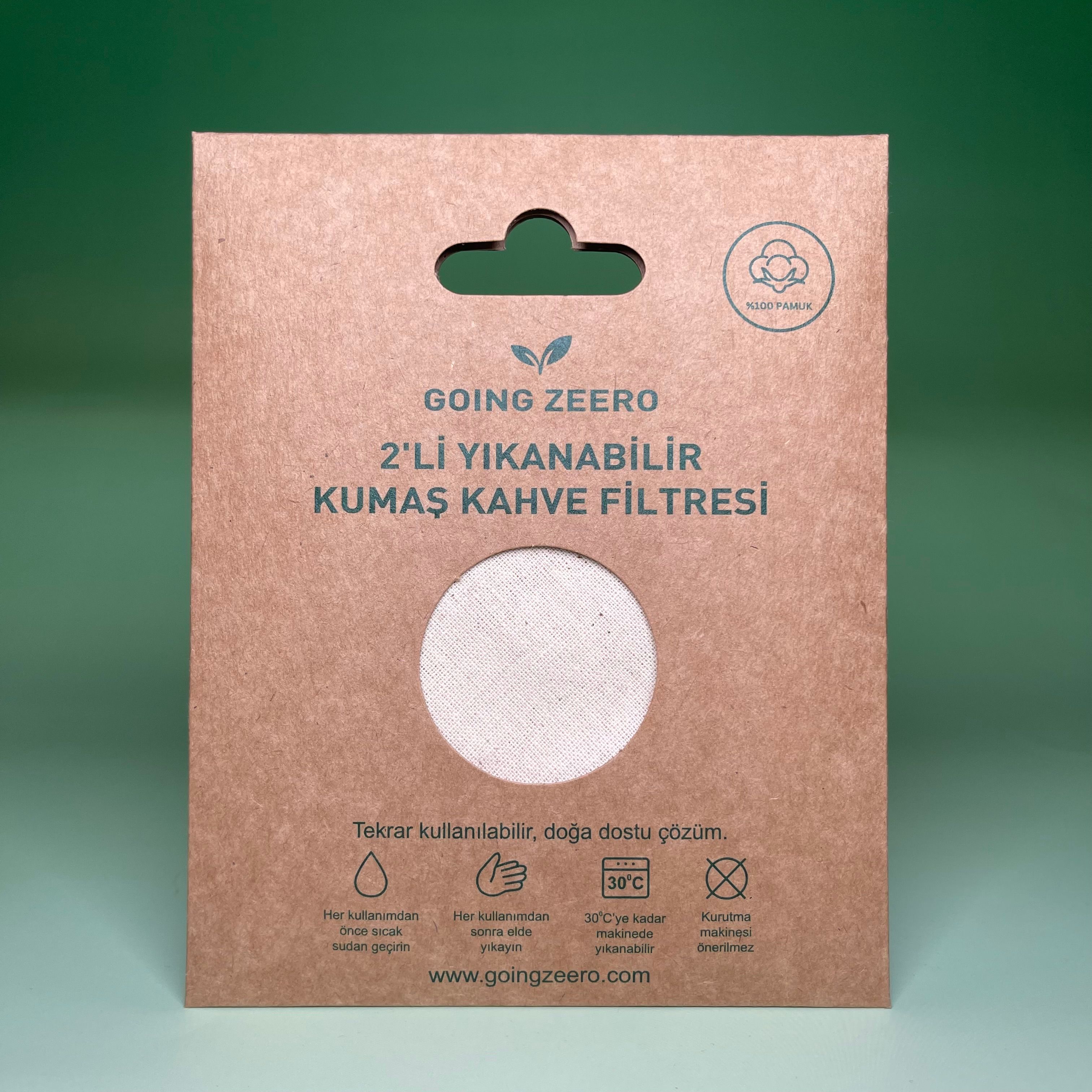 Yıkanabilir Kahve Filtresi (%100 Ham Pamuk 2'Li)