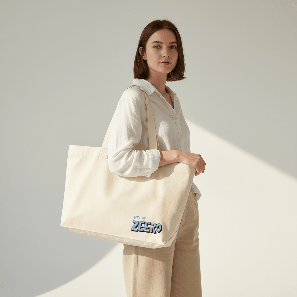 Going Zeero Logolu Büyük Kumaş Çanta