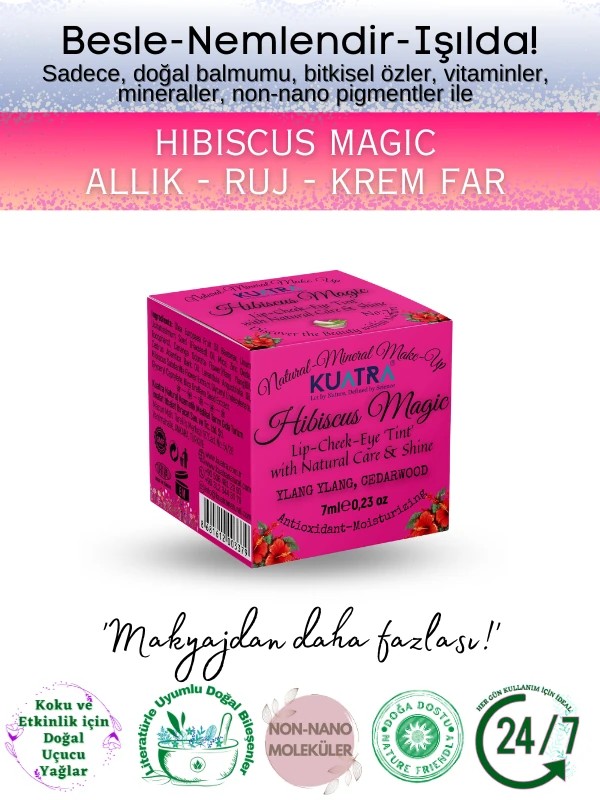 Hibiscus Magic (Ruj - Allık - Göz Farı 7ml) Hepsi Bir Arada Balm