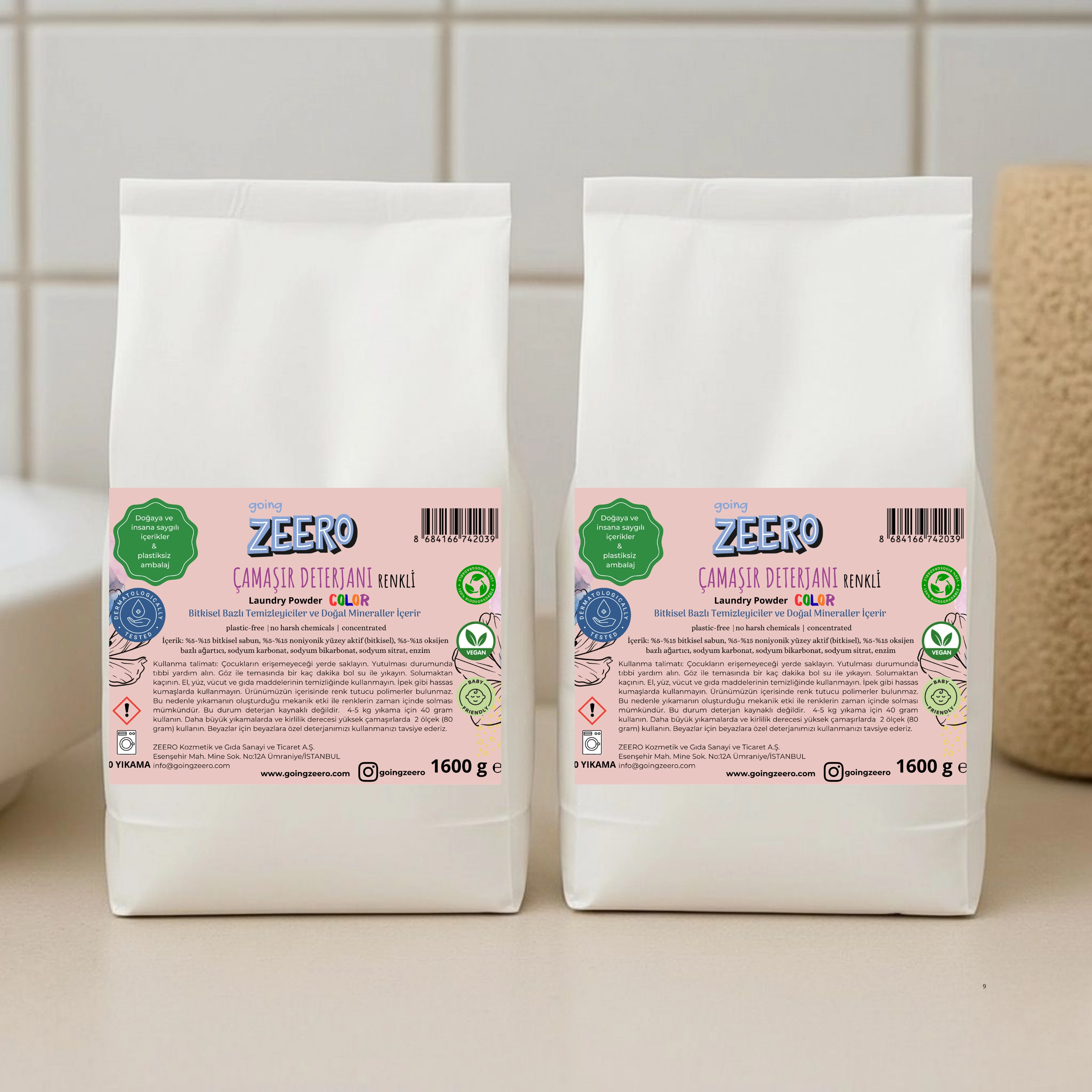 Renkli Çamaşırlar İçin Doğal Konsantre Çamaşır Deterjanı - Bitkisel & Mineral Kaynaklı - 2'li Ekonomik Paket