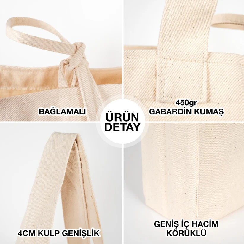 Going Zeero Deniz Baskılı Bez Çanta - Büyük Boy 