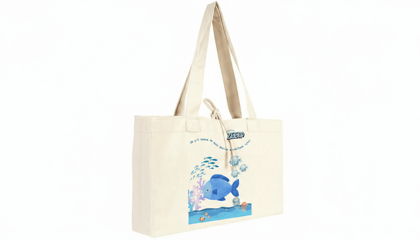 Going Zeero Deniz Baskılı Bez Çanta - Büyük Boy 