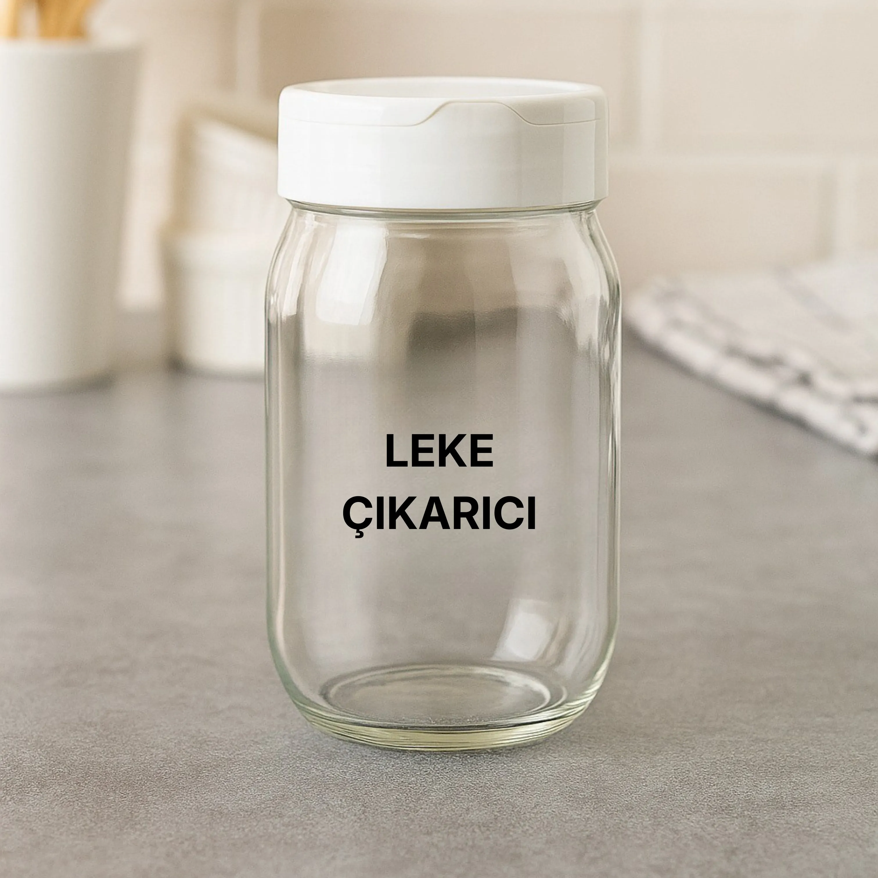 Leke Çıkarıcı için Cam Saklama Kavanozu