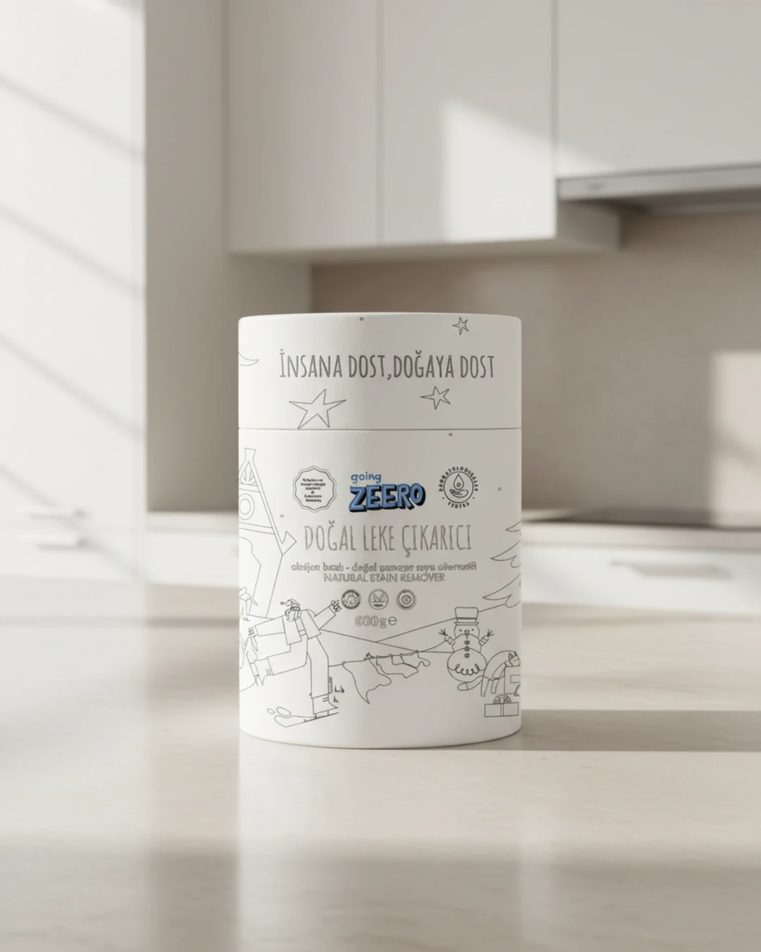 Oksijen Bazlı Doğal Leke Çıkarıcı - Boyama Yapılabilen Özel Ambalaj 