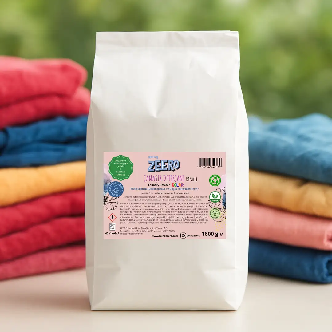 Renkli Çamaşırlar İçin Doğal Konsantre Çamaşır Deterjanı - Bitkisel & Mineral Kaynaklı - 3'lü Ekonomik Paket