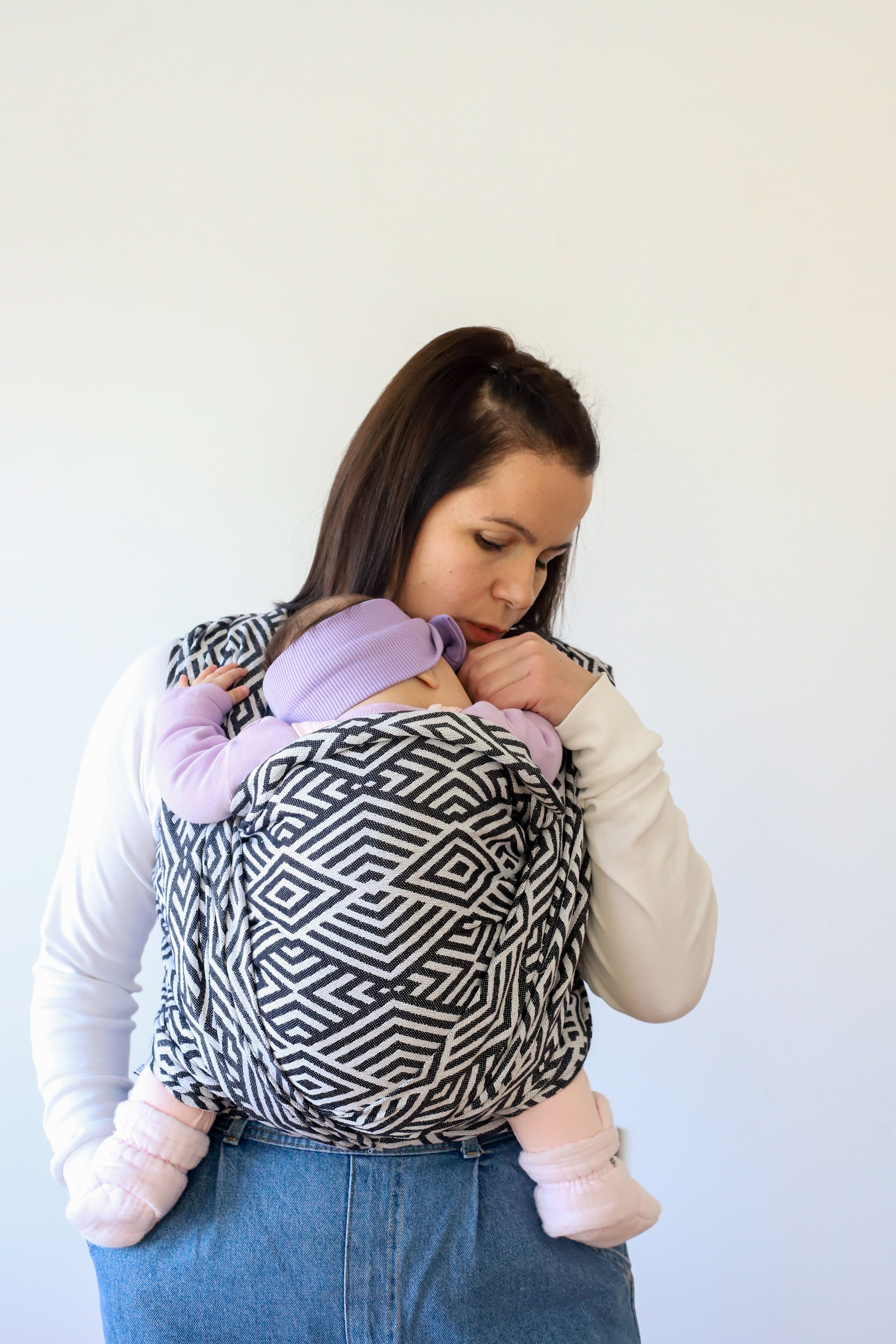 Dokuma Wrap Sling Geometrik Organik Pamuk Anakucağı