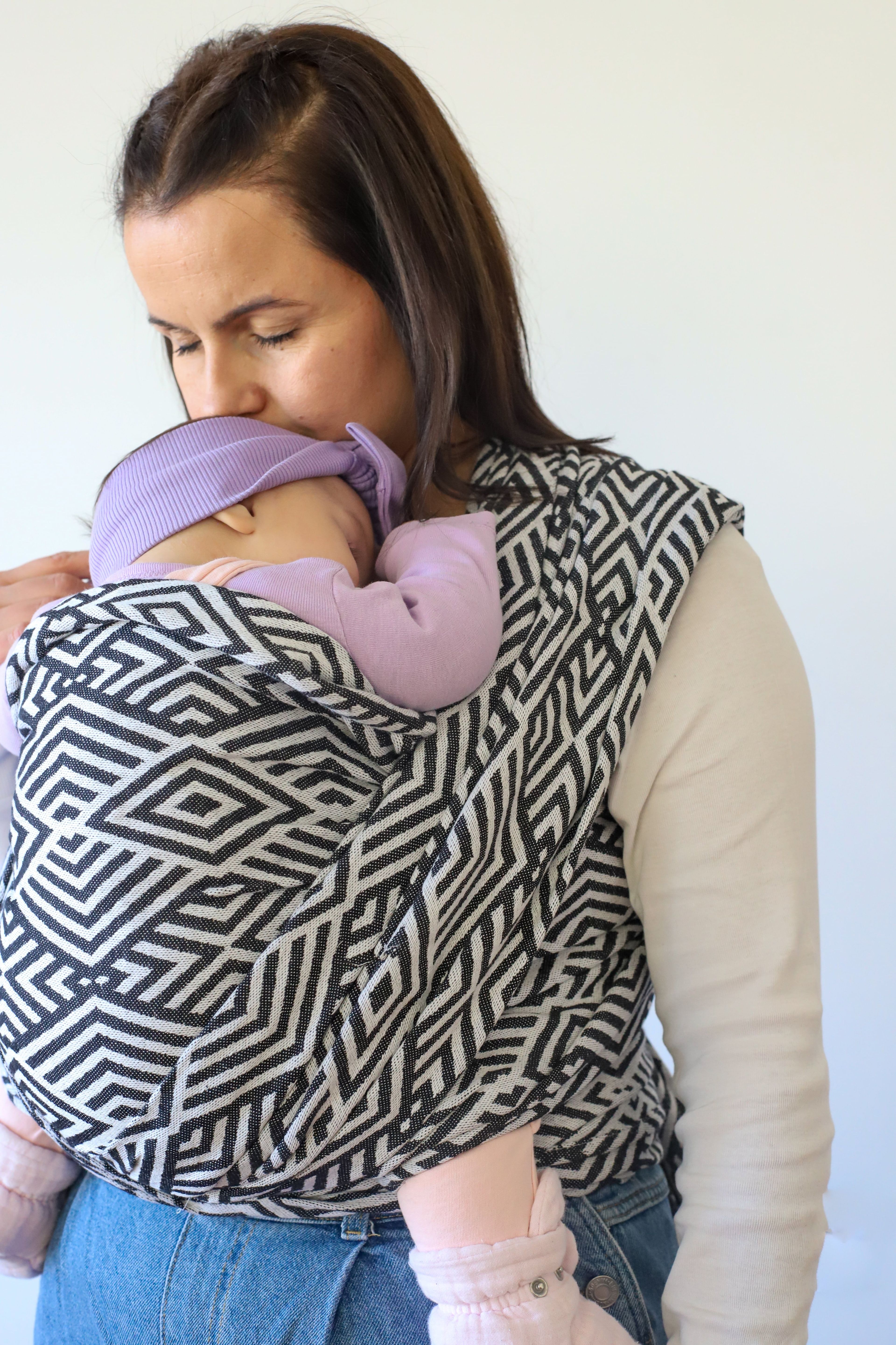 Dokuma Wrap Sling Geometrik Organik Pamuk Anakucağı