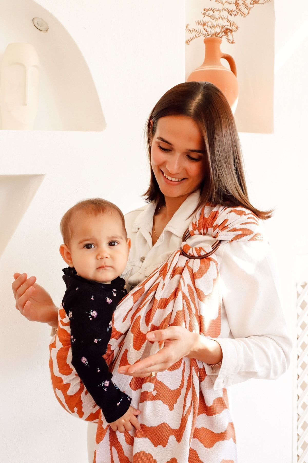 Halka Sling Zebra Organik Pamuk Ve Bambu Anakucağı