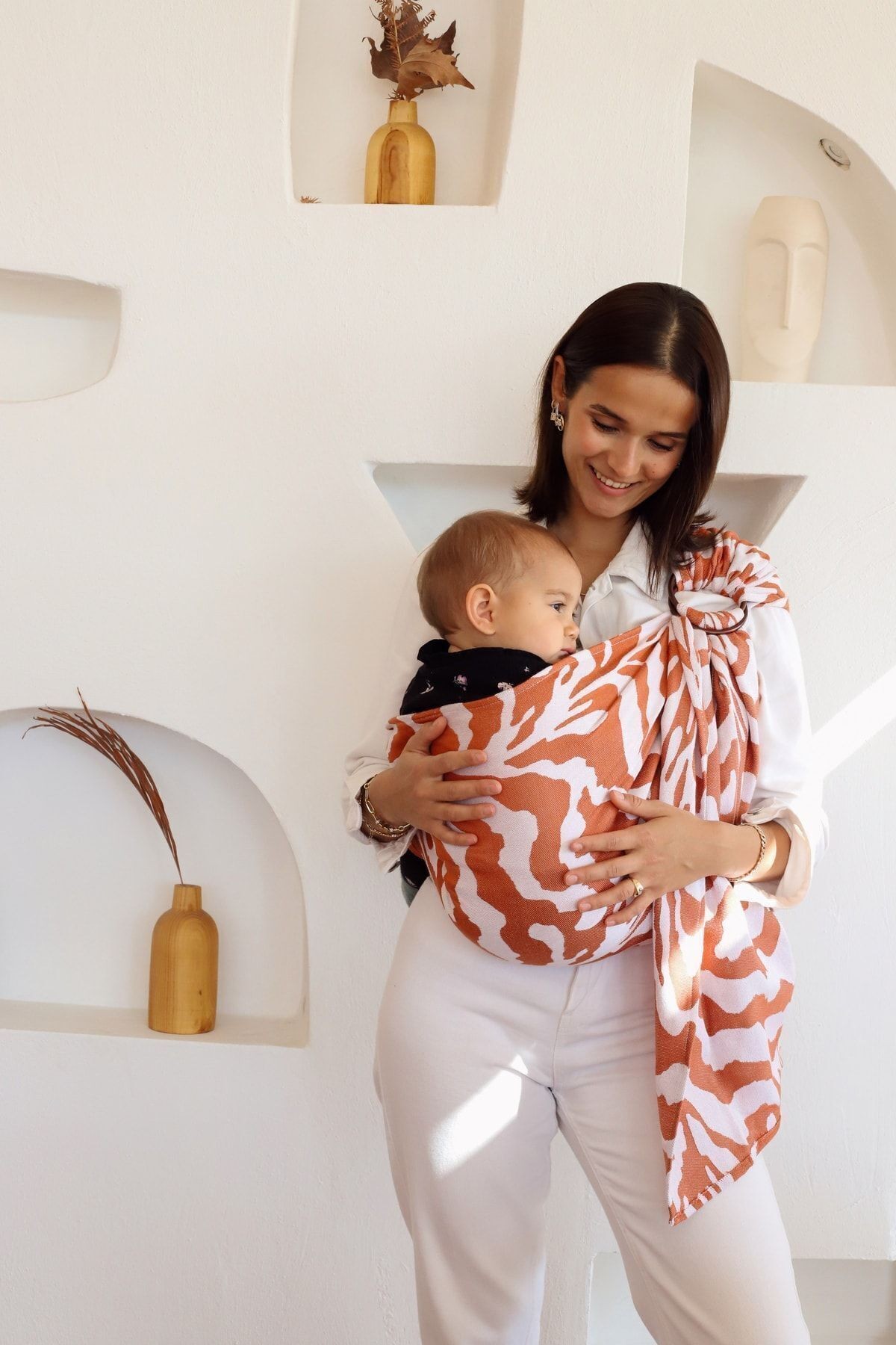 Halka Sling Zebra Organik Pamuk Ve Bambu Anakucağı