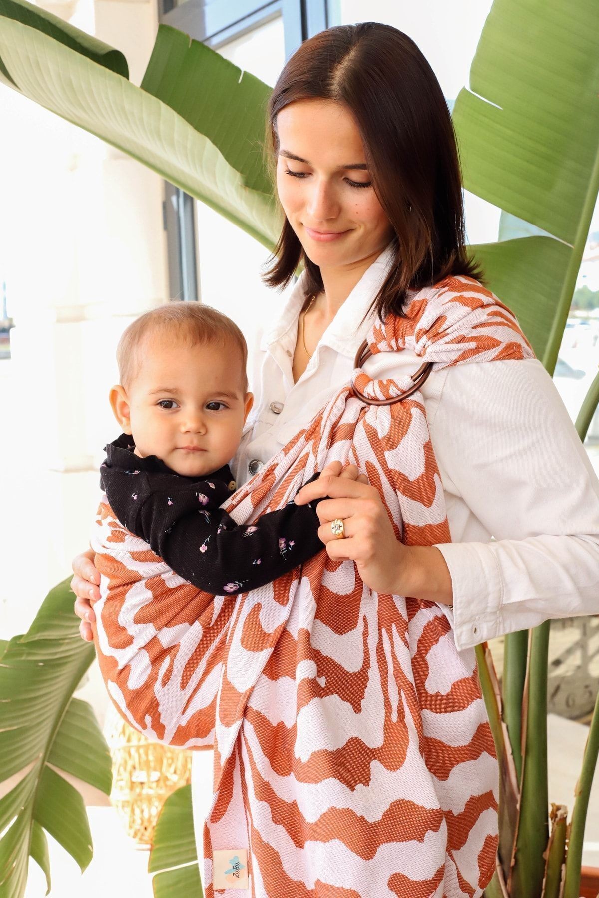 Halka Sling Zebra Organik Pamuk Ve Bambu Anakucağı
