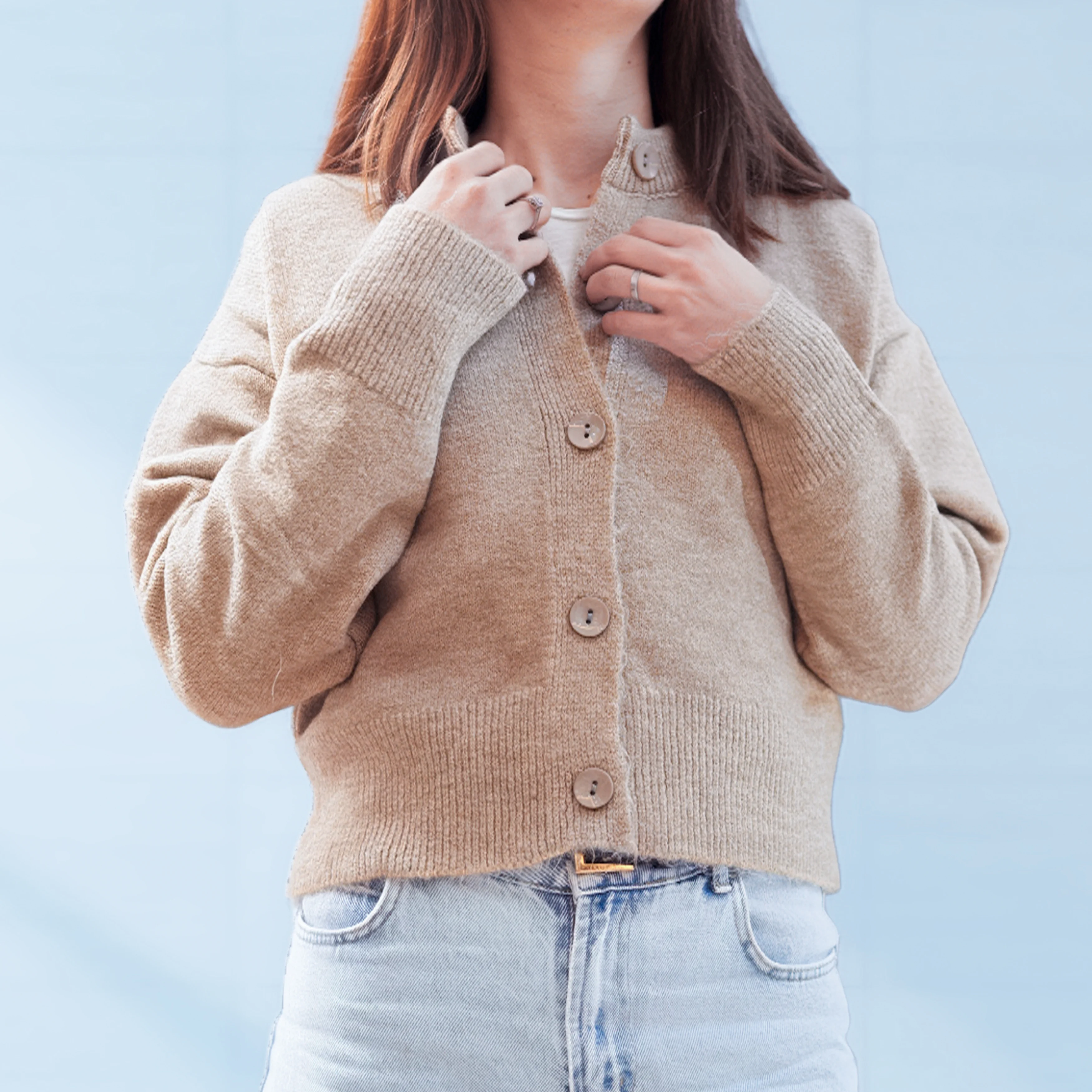 Corto - Kısa Örgü Hırka / Bej