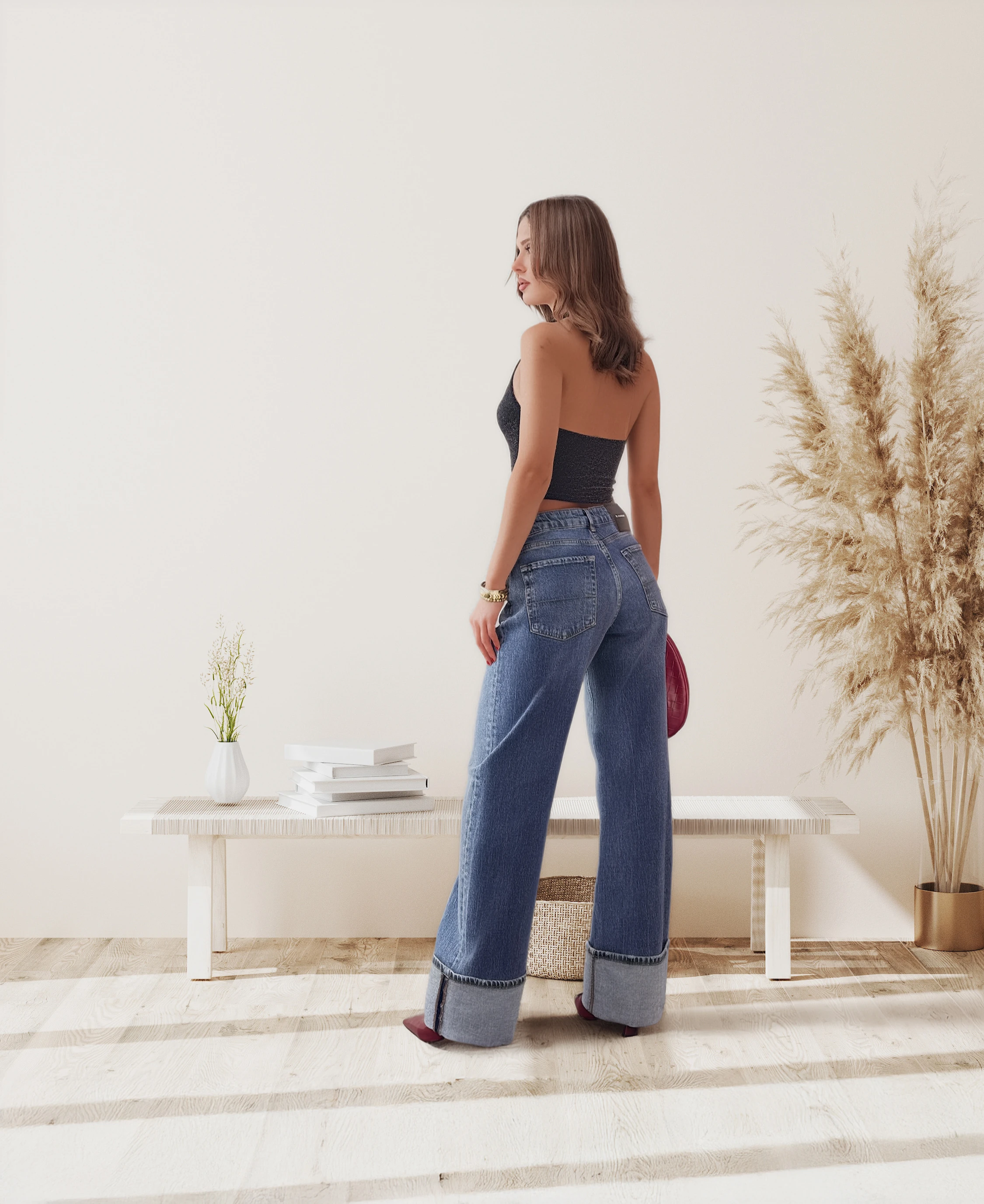 Dritto – Geniş Paça Yüksek Bel Jean