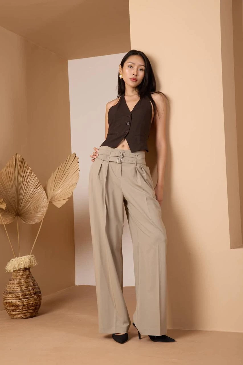 Palazzo-Çift Kemer Pantolon main variant image