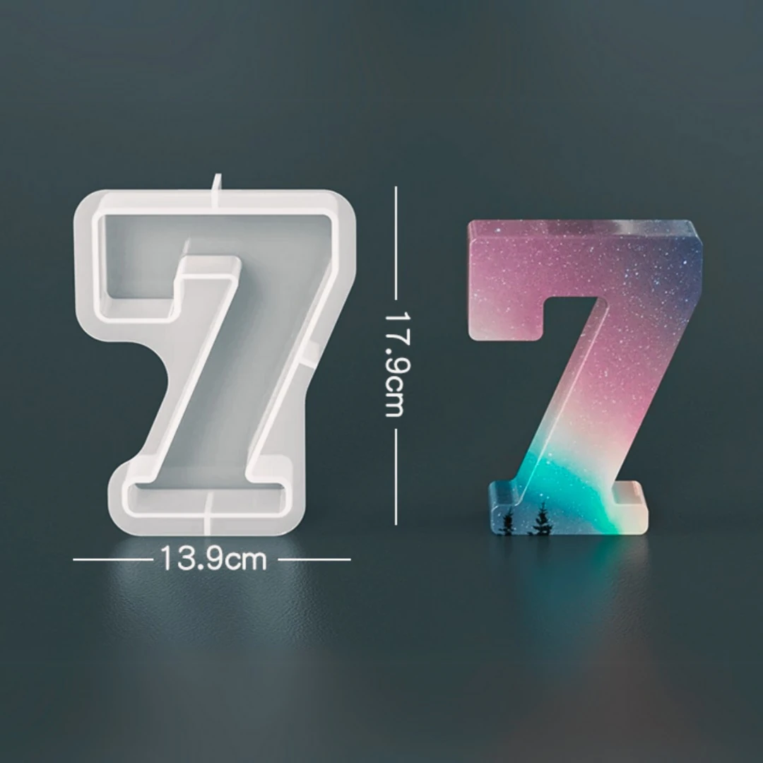 SİLİKON KALIP YEDİ RAKAM TAŞ TOZU EPOKSİ REÇİNE PARAFİN İTHAL SİLİKON KALIP