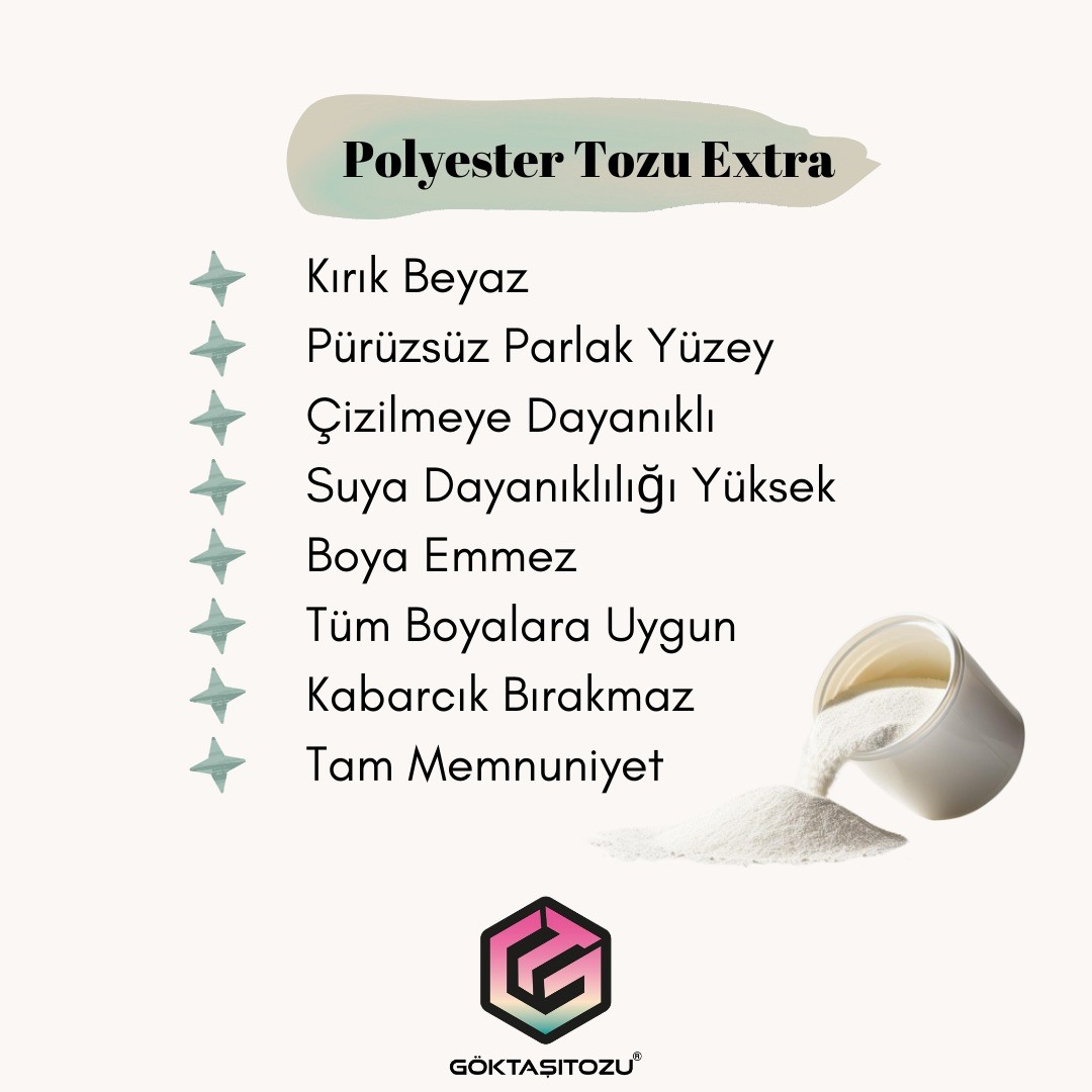 POLYESTER TOZU EXTRA HOBİ HARCI OBJE MUMLUK HEYKEL SAKSI YAPIMI İÇİN KIRIK BEYAZ DÖKÜM TOZU 5 KG