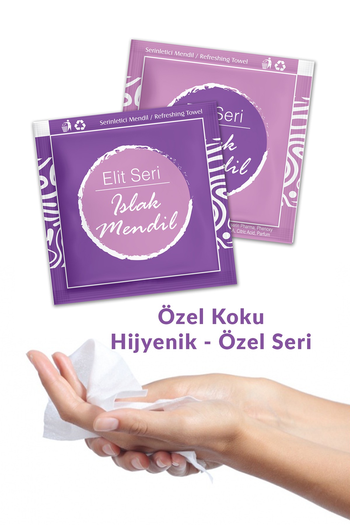 Elit Seri Kare Islak Mendil 8x8cm - 100 Adet