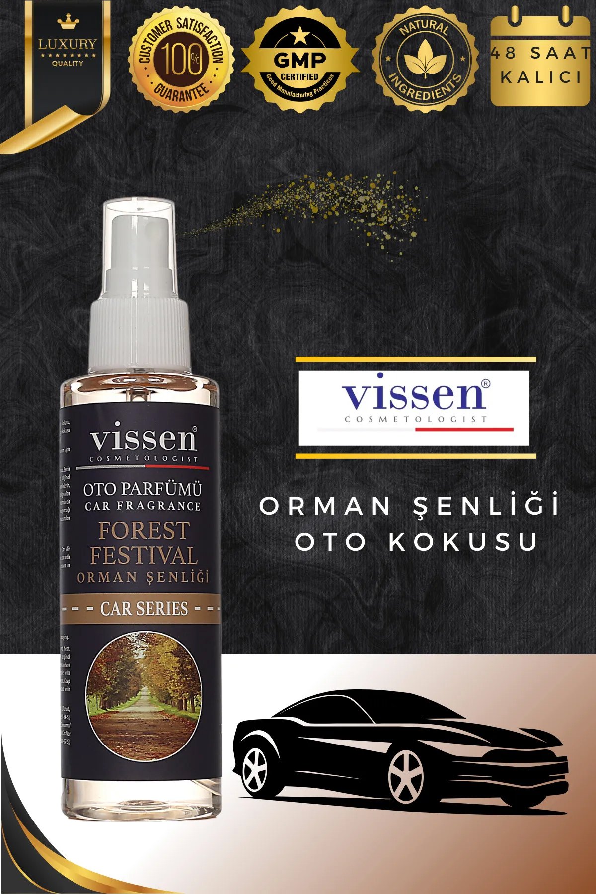 Vissen Sprey Oto Koku 150 ml Sprey Araç Kokusu Parfüm - Orman Şenliği