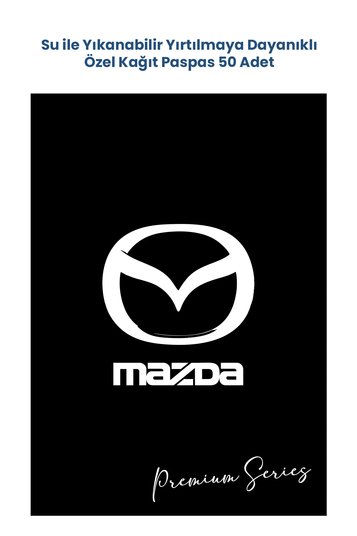 Özel Yıkanabilir Lateks Kağıt Paspas 250 Adet Siyah 35x50cm - Mazda Logolu