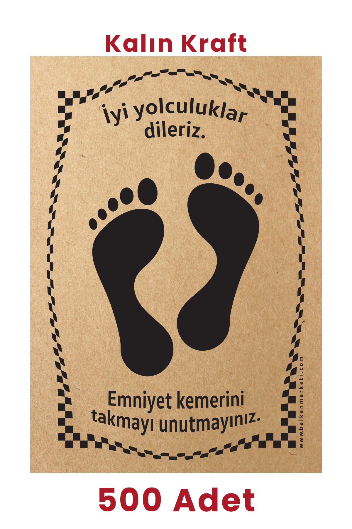 Baskılı Kağıt Kraft Oto Paspas Kağıdı 120g - 35x50cm  - 5. Model 500 Adet