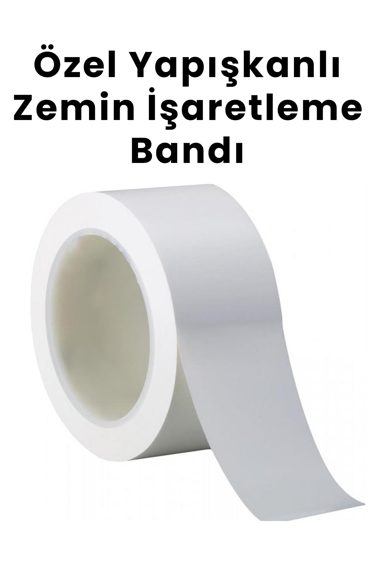 Zemin Yer İşaretleme Bandı Güçlü Kaliteli Bantlar 45mm 30m - Beyaz