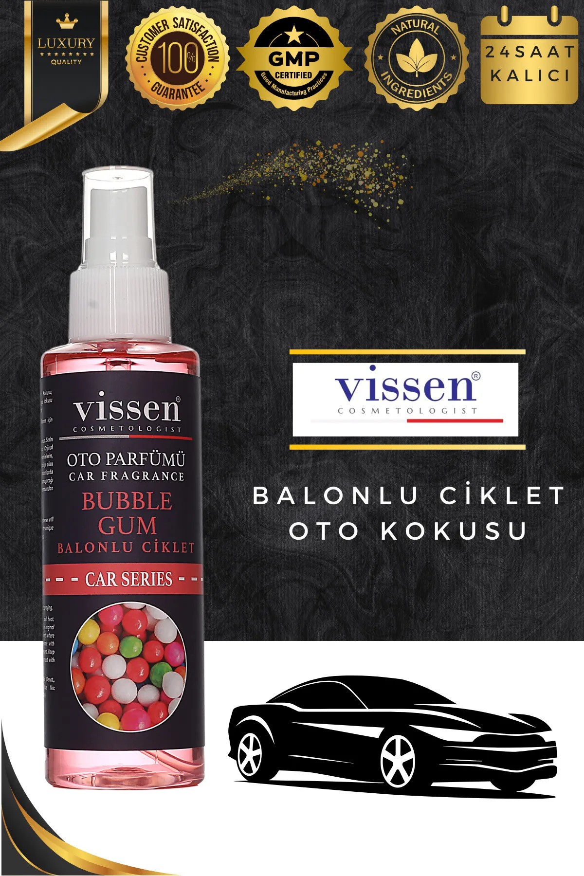 Vissen Sprey Oto Koku 150 ml Sprey Araç Kokusu Parfüm - Balonlu Ciklet