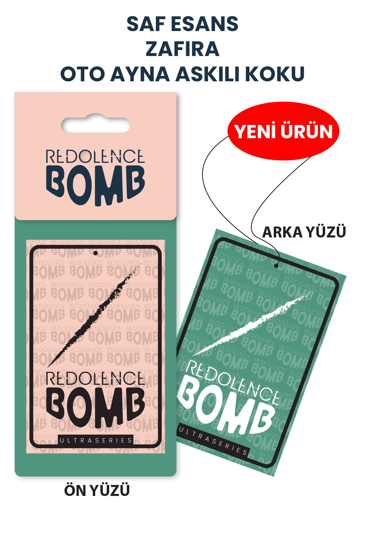 İp Askılı Ayna Oto Kokusu 6,5cm X 10cm Kalın Karton - Zafira Koku 10 Adet