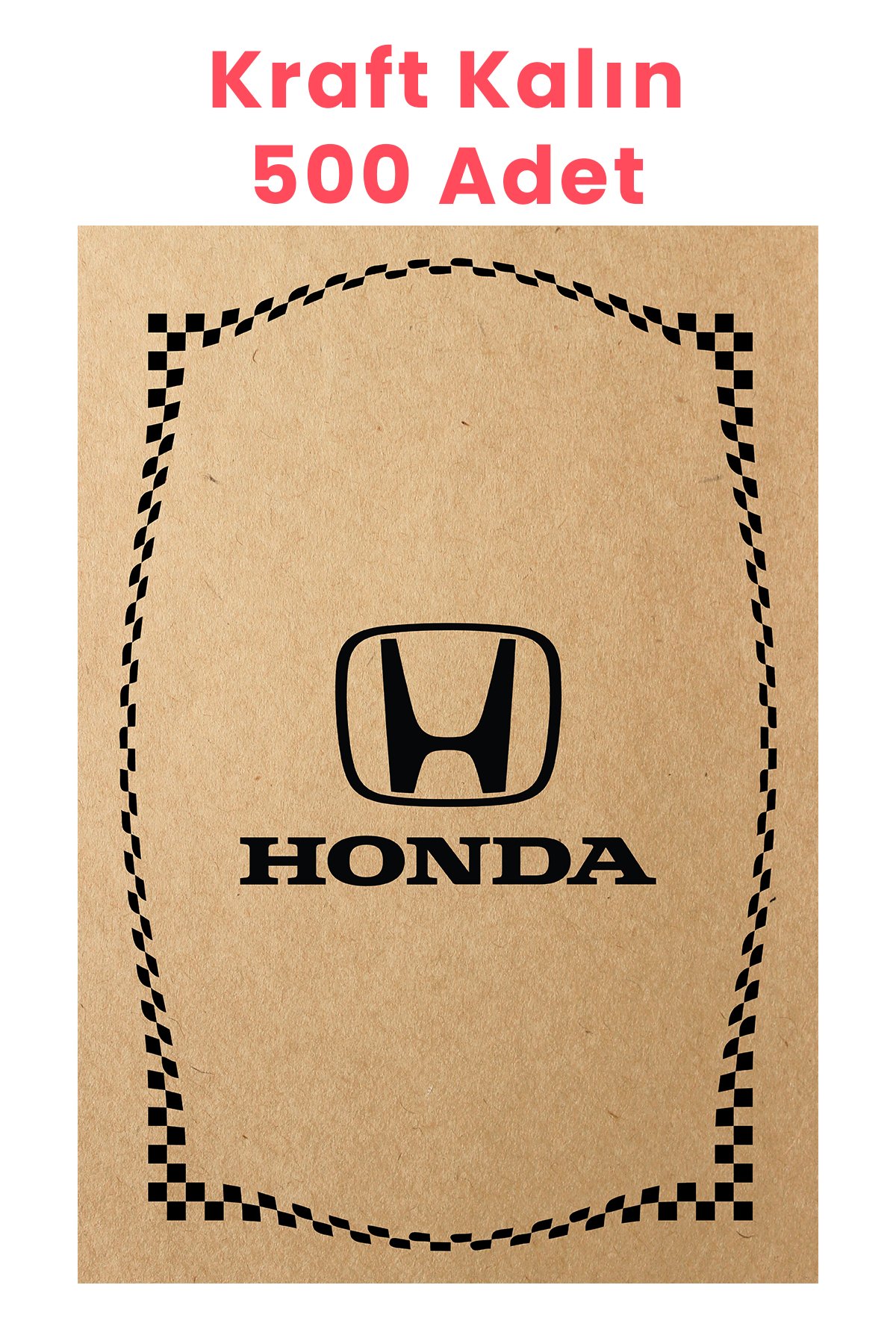 500 Adet Baskılı Kağıt Kraft Oto Paspas Kağıdı 120g - 35x50cm  - Honda Logo Desenli