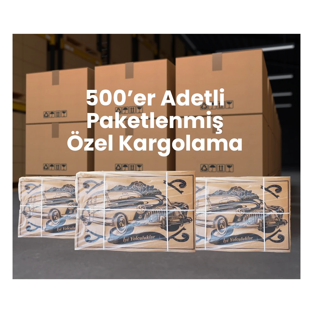500 Adet Baskılı Kağıt Kraft Oto Paspas Kağıdı 120g - 35x50cm 