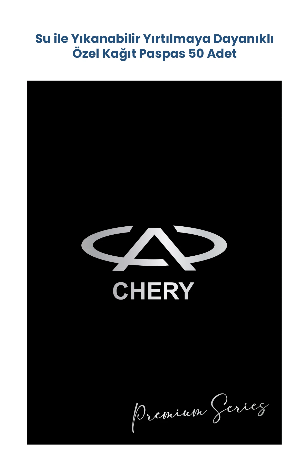 Özel Yıkanabilir Lateks Kağıt Paspas 250 Adet Siyah 35x50cm - Chery Logolu