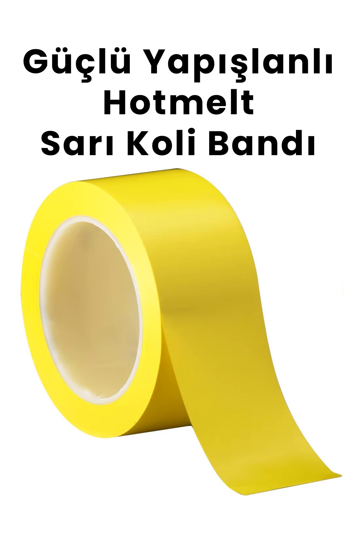 Hotmelt A Kalite Renkli Koli Bandı 45mm x 100mt - Sarı