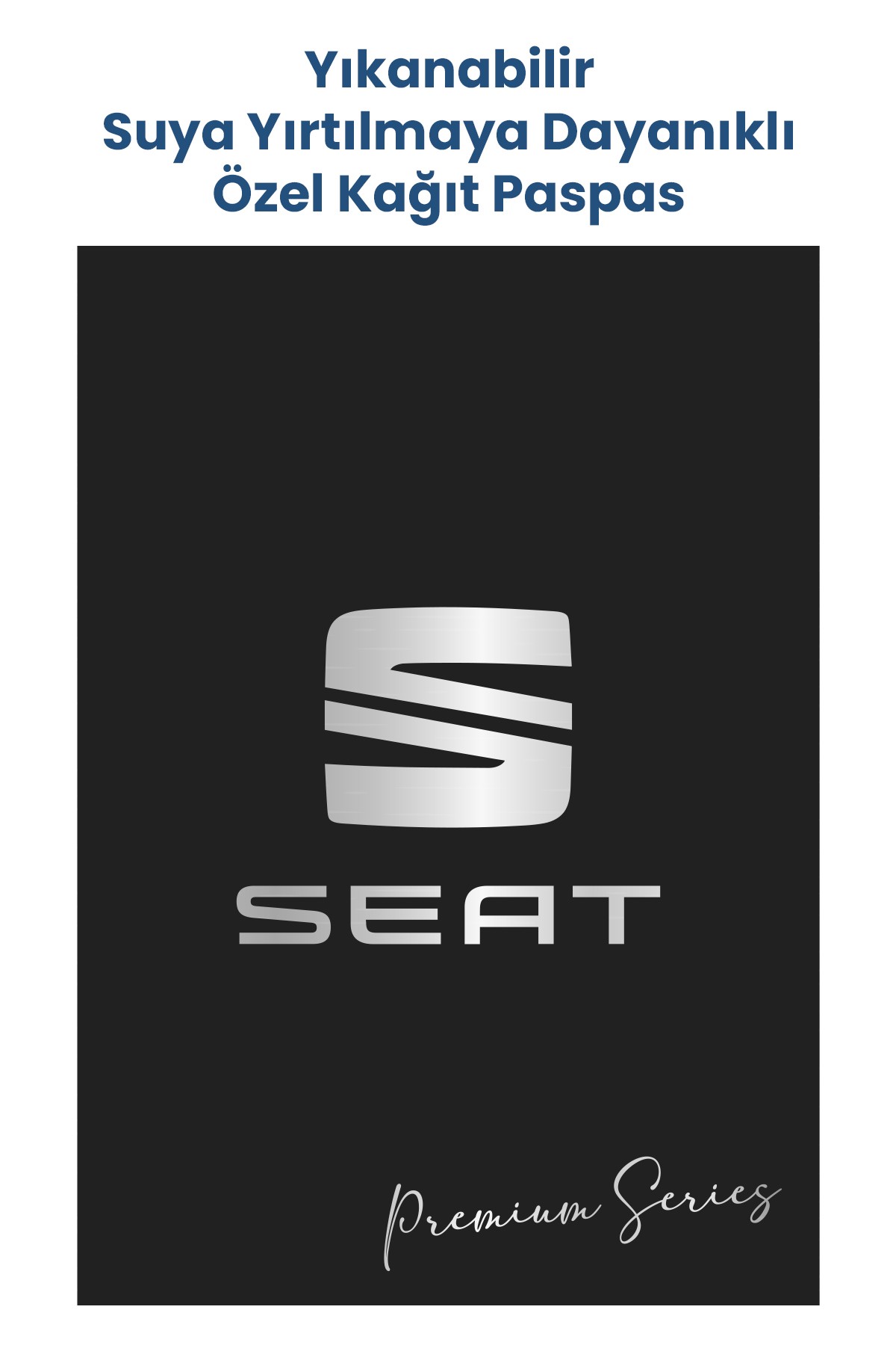 Özel Yıkanabilir Lateks Kağıt Paspas 250 Adet Siyah 35x50cm - Seat Logolu
