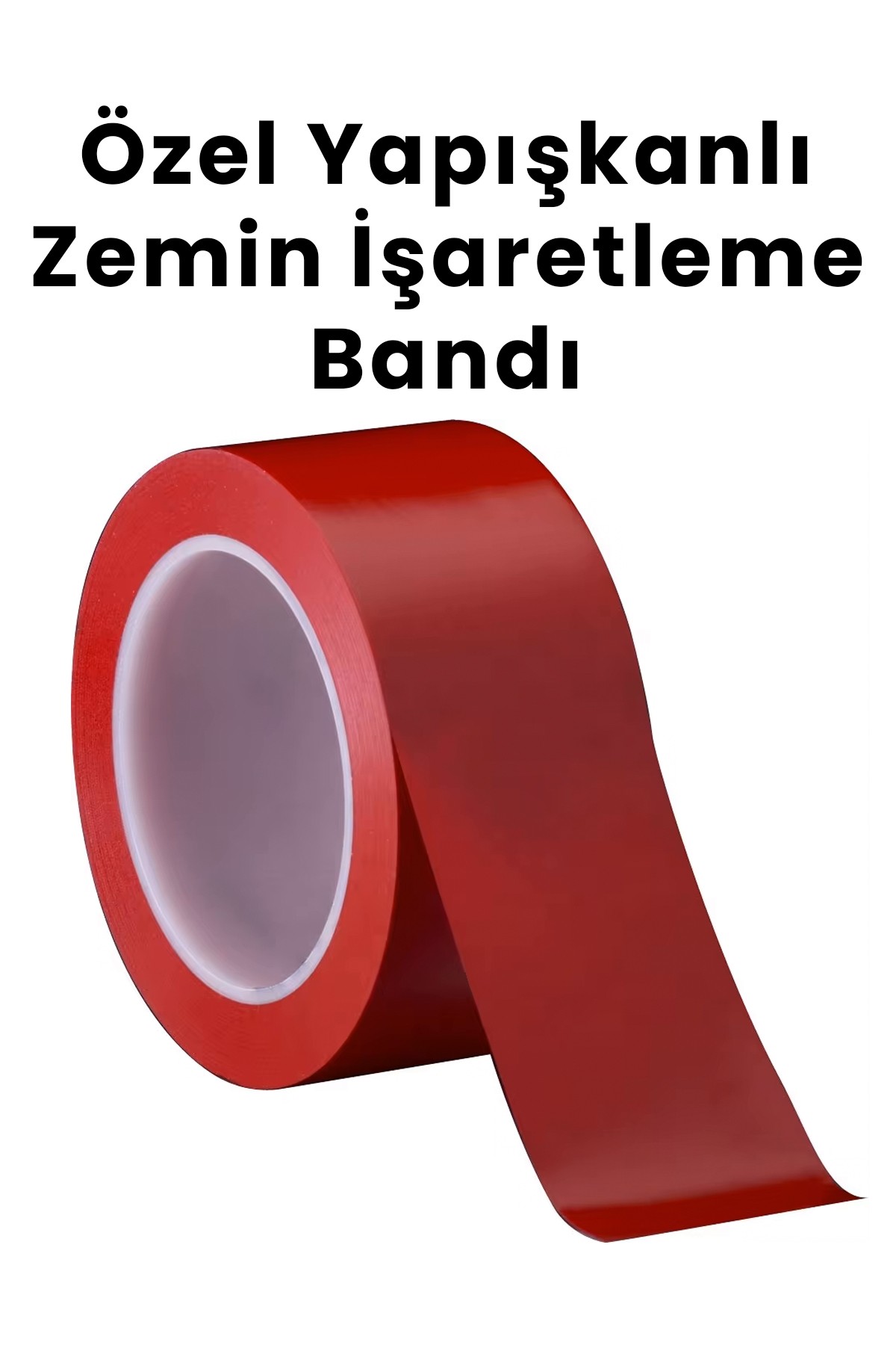 Zemin Yer İşaretleme Bandı Güçlü Kaliteli Bantlar 45mm 30m - Kızmızı