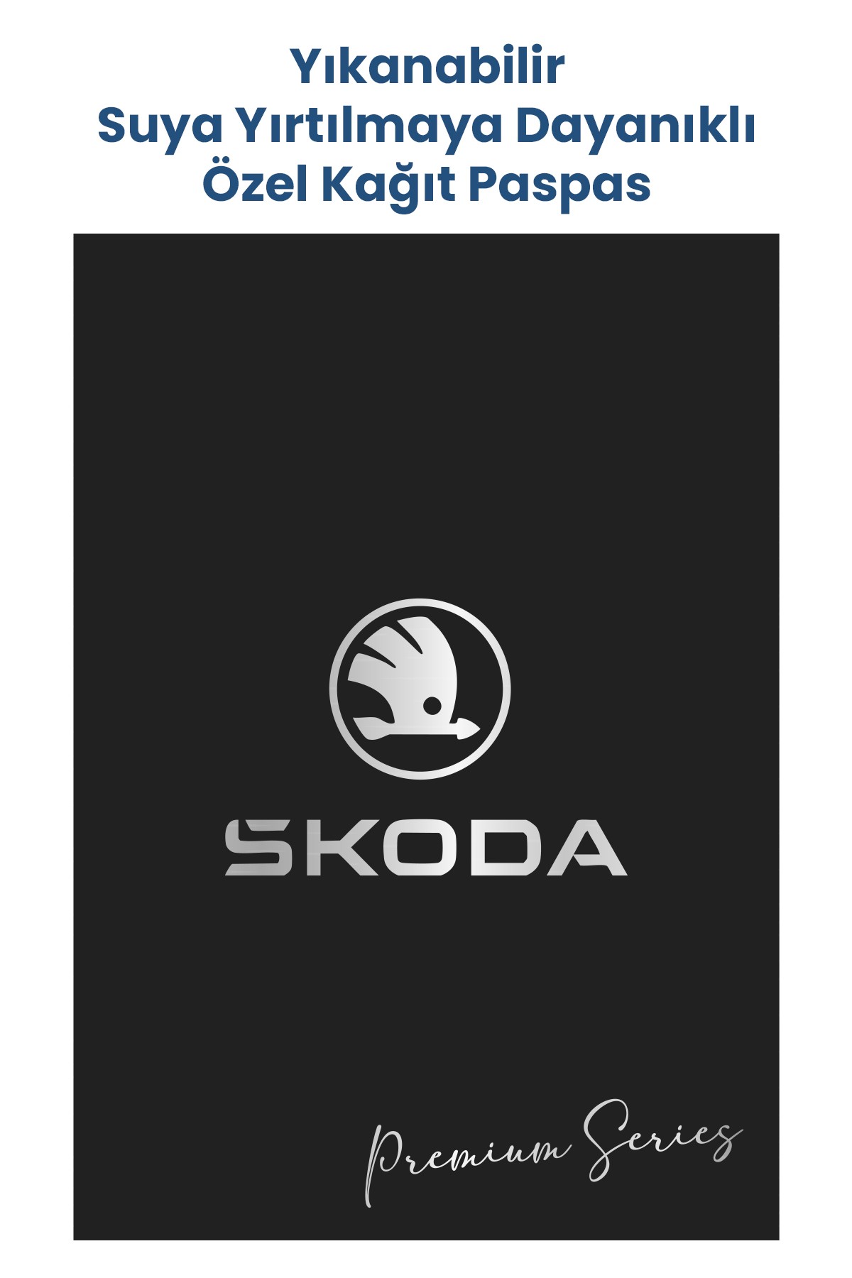 Özel Yıkanabilir Lateks Kağıt Paspas 250 Adet Siyah 35x50cm - Skoda Logolu