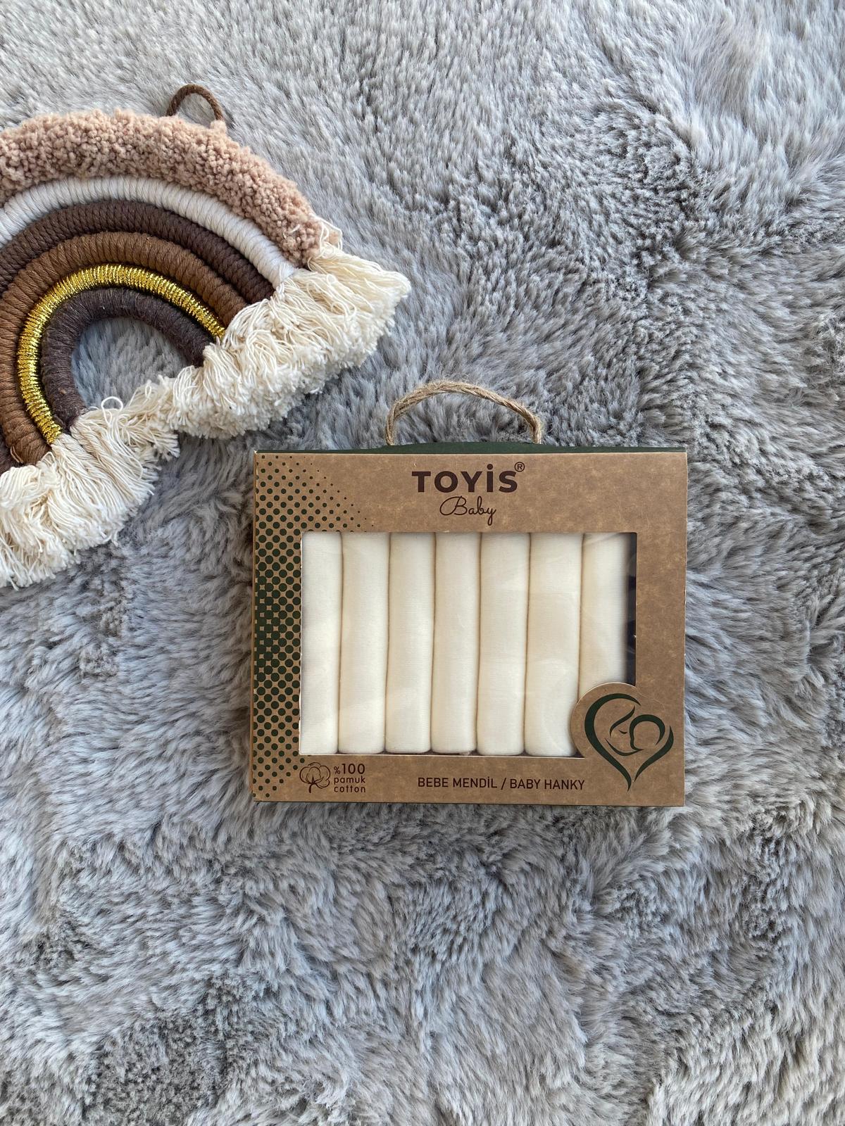 Toyis baby % 100 pamuk cotton 7'li  bebek mendili