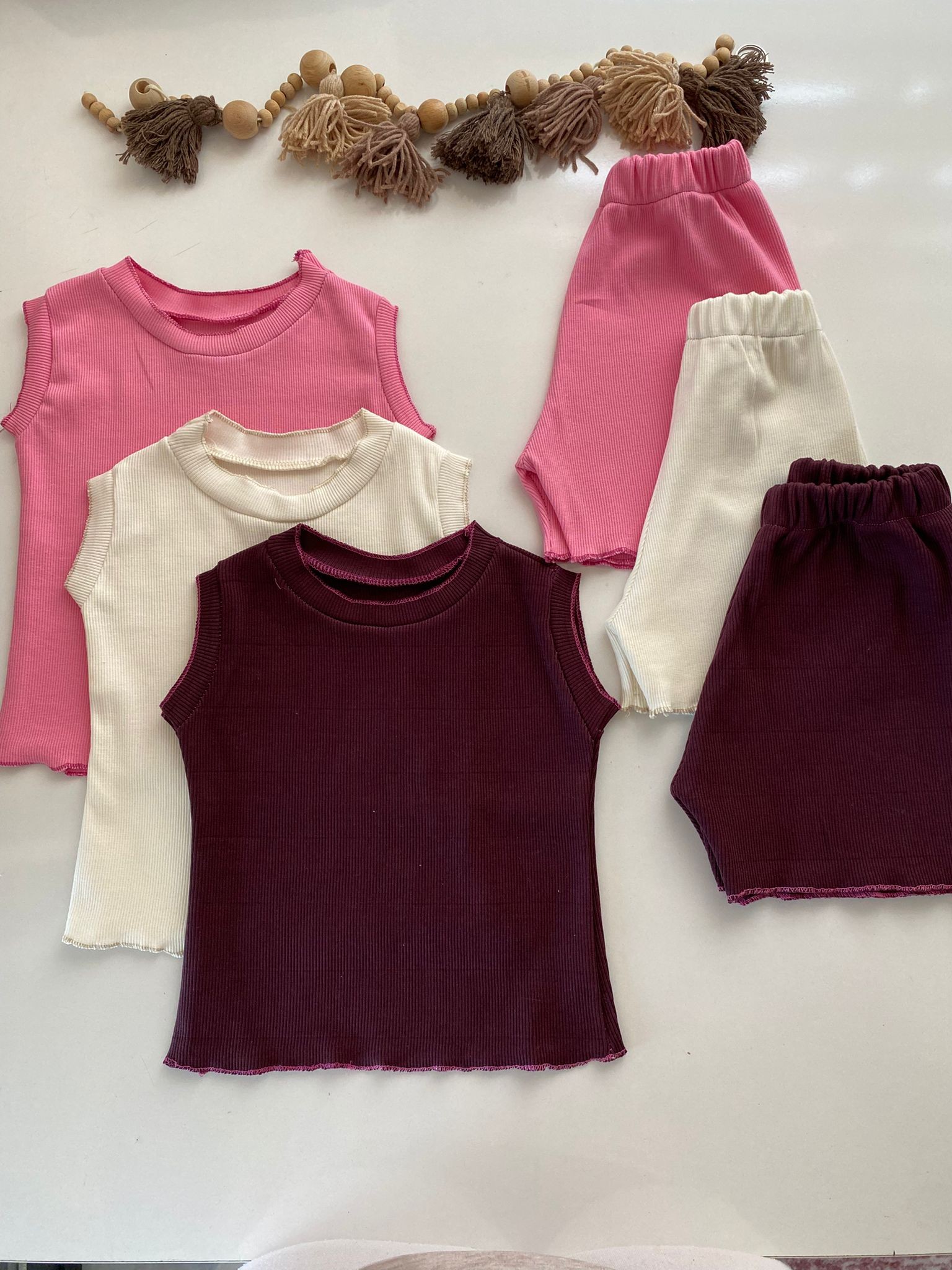 Kız Çocuk yazlık takım 3 lü set