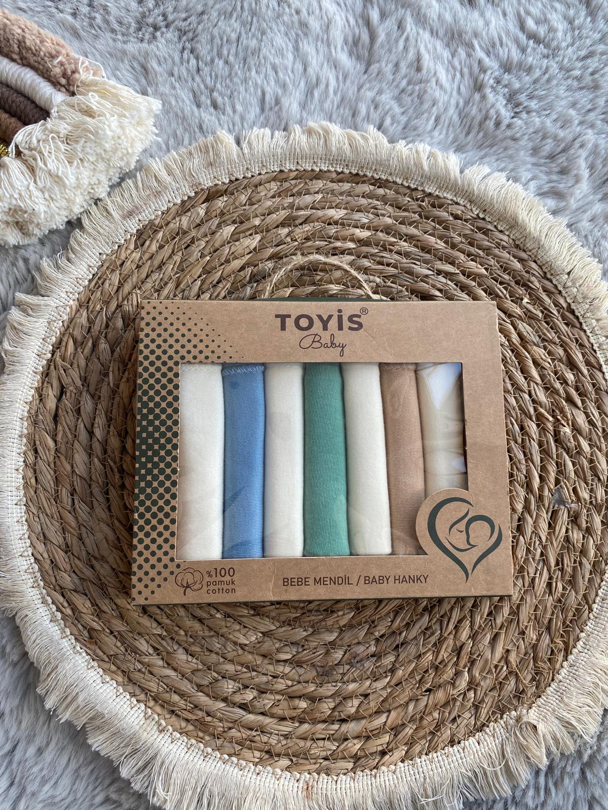 toyis baby %100 pamuk cotton 7'li bebek mendili
