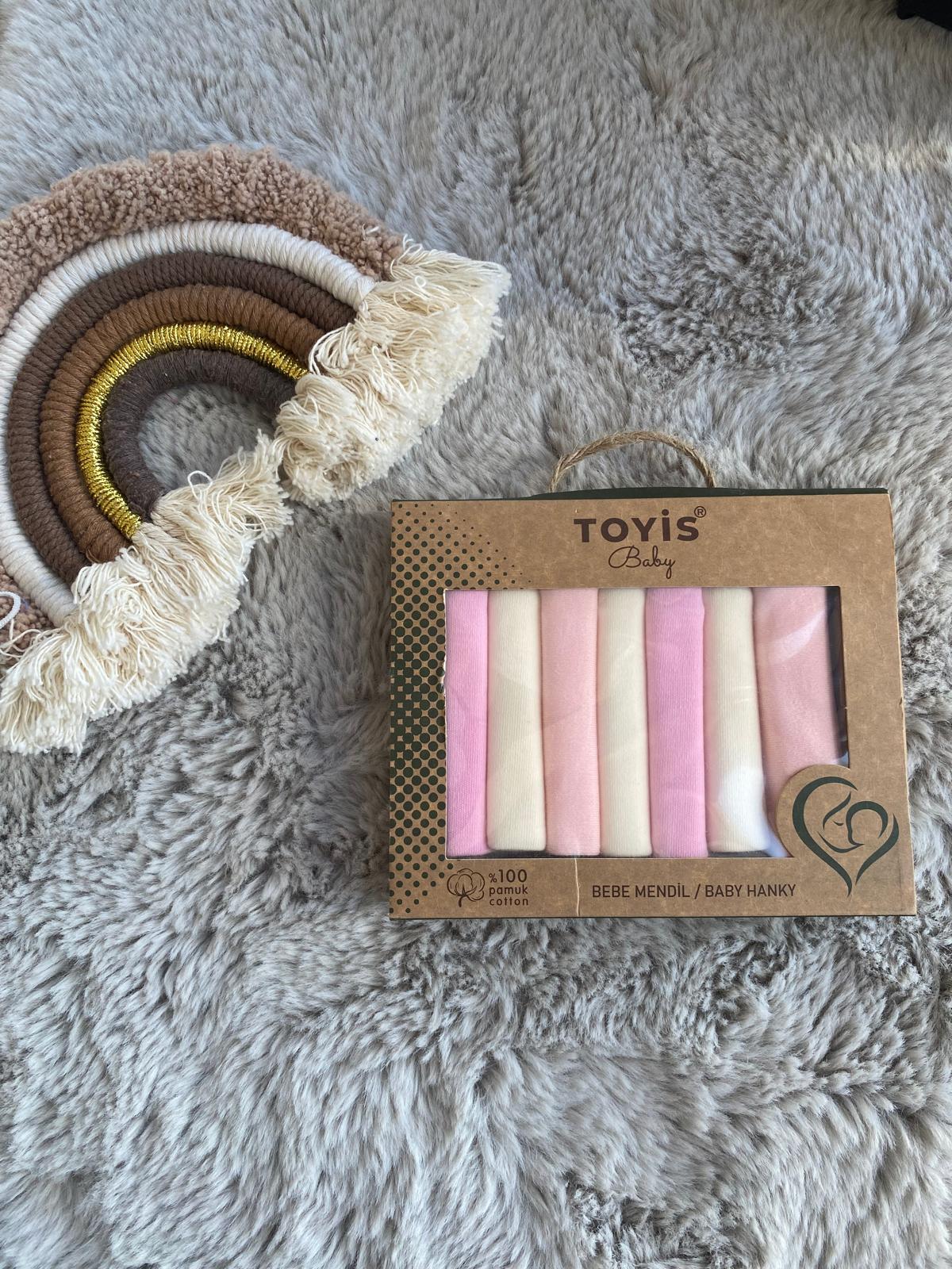 toyis baby %100 pamuk cotton 7'li bebek mendili