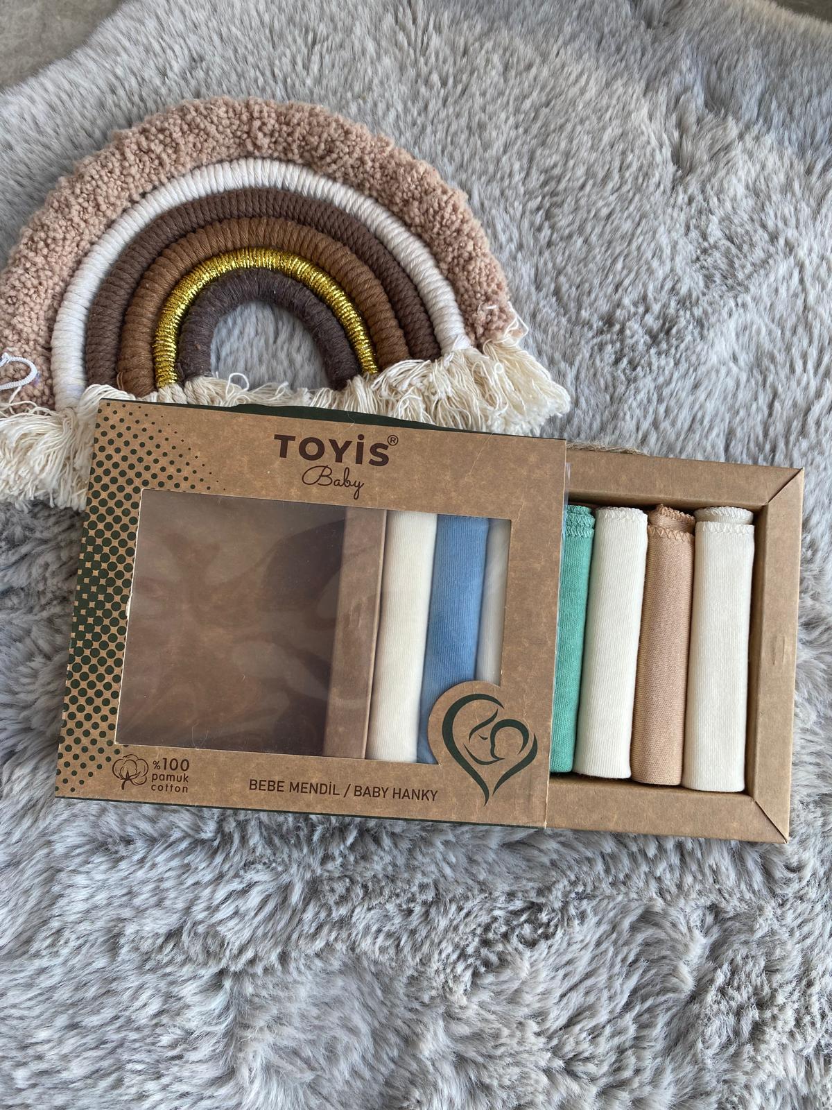 toyis baby %100 pamuk cotton 7'li bebek mendili