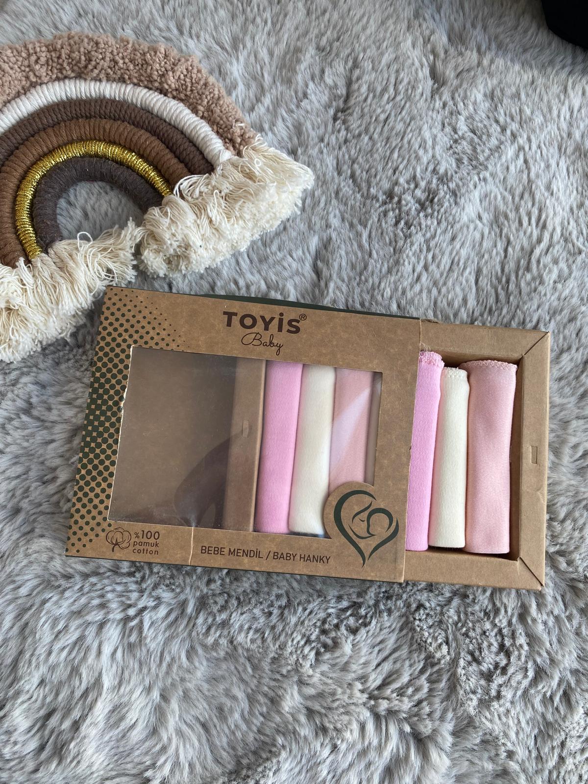 toyis baby %100 pamuk cotton 7'li bebek mendili